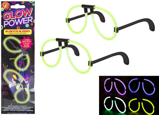 Glow Power 9.5" Glow Eye Glasses 36 Pk