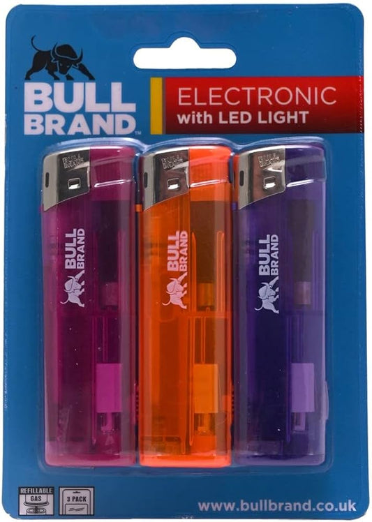 Bull Brand Electronic Lighter 3 Pk