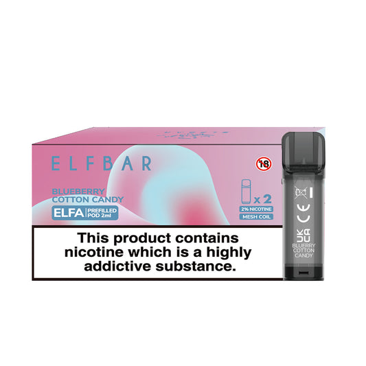 Elfa 2 Pods x 10 Pk Blueberry Cotton Cdy