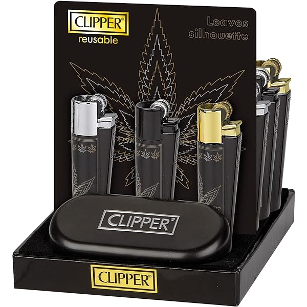 Clipper Metal Flint Leavs Silhouet 12 Pk