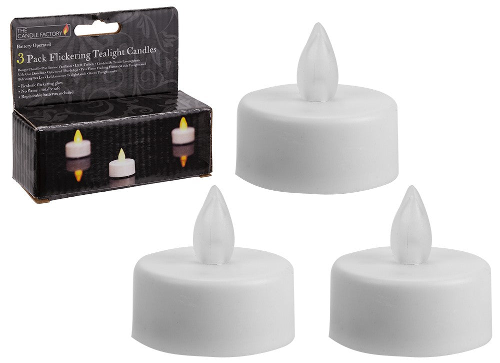 Flickering Tealight Candles 3 Pk