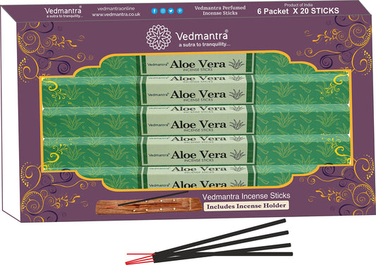 Vedmantra Aloe Vera 20 Sticks x 6 Pk
