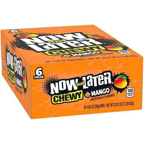 Now And Later Mango Chew Bars 24 x 26g