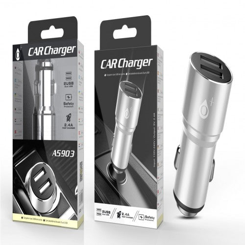 One Plus Metal Car Charger Silver