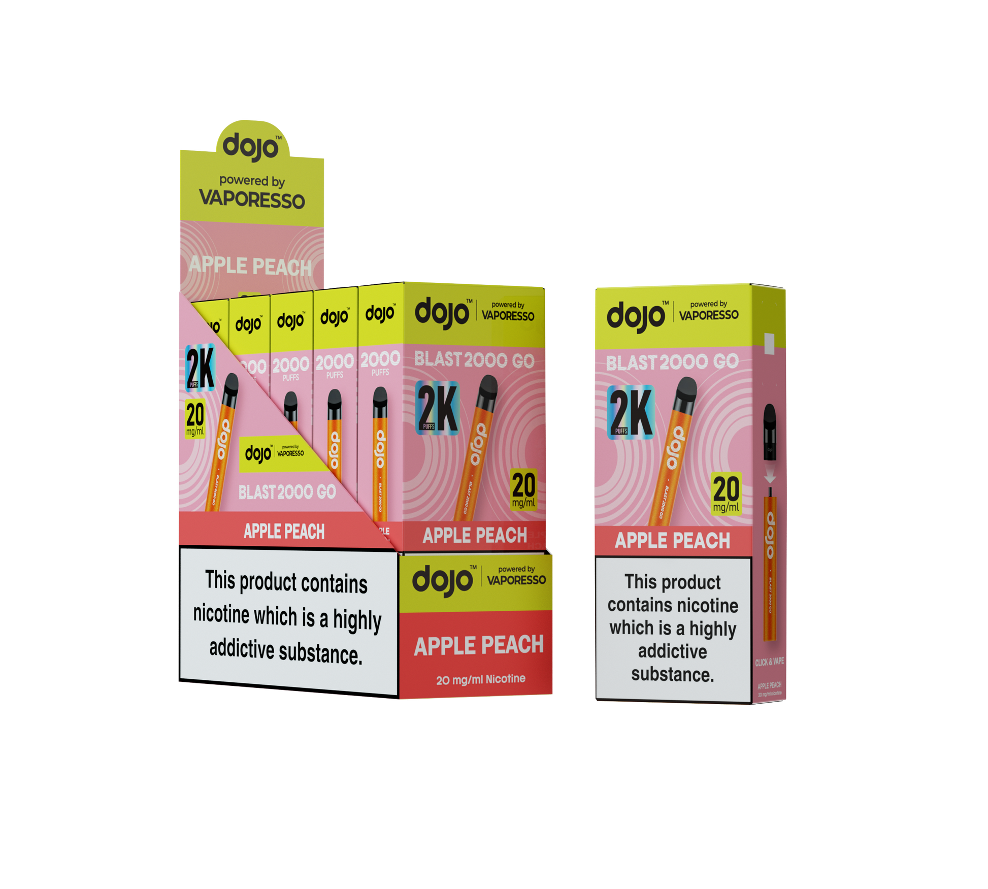 Dojo Blast 2000 Go Apple Peach 5 Pk