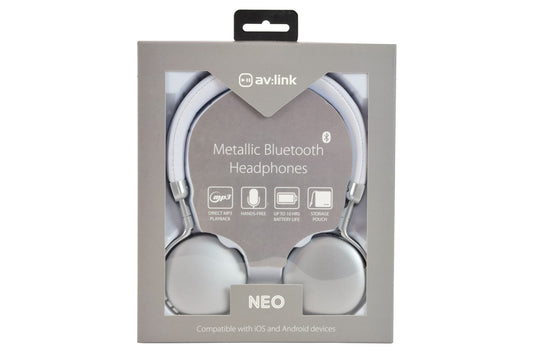 AV-Link Neo Met Bluetooth Headphon Silvr
