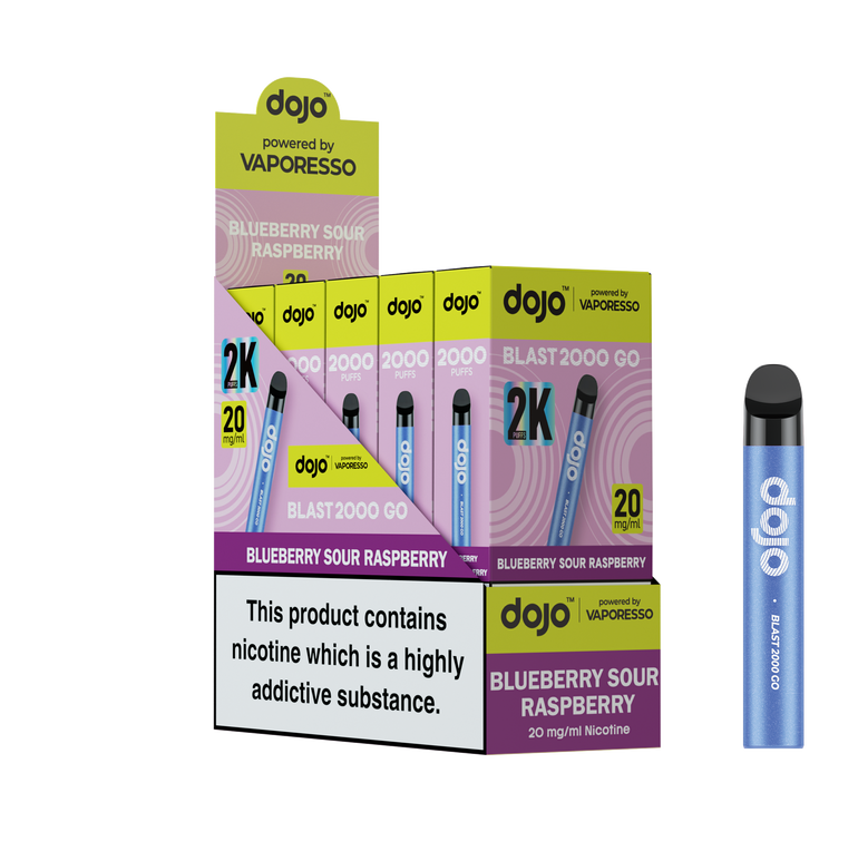 Dojo Blast 2000 Go Pod Kit 5 Pcs Blueberry Sour Raspberry