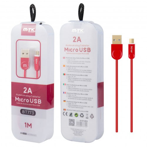 M-TK USB To Micro USB Red 2A 1m