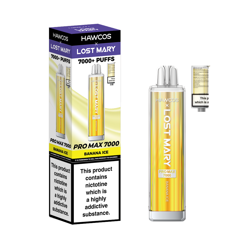 Lost Mary Pro Max Banana Ice 7000 Puffs Refillable Pod Kit 10 Pk