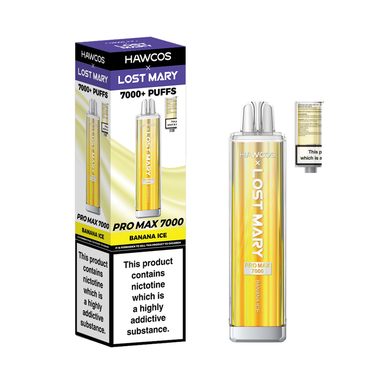 Lost Mary Pro Max Banana Ice 7000 Puffs Refillable Pod Kit 10 Pk