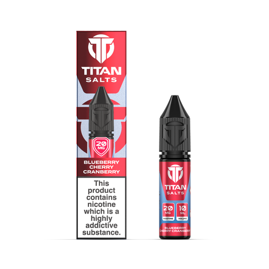 Titan Nic Salts 20mg 10ml 10 Pcs Blueberry Cherry