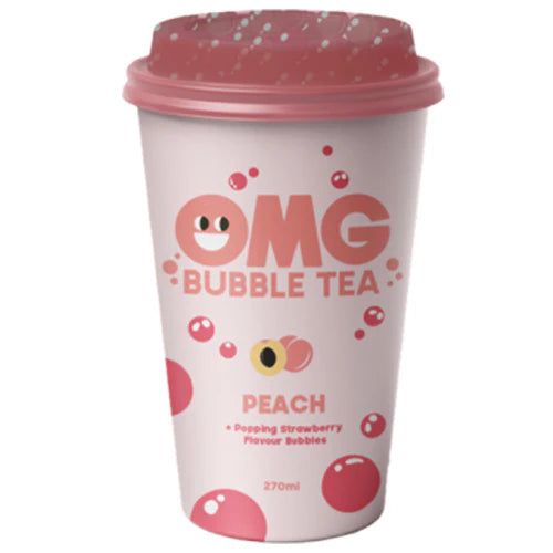 Omg Bubble Tea 270ml x 10 Peach