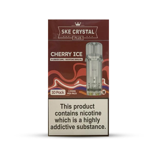 SKE Crystal 2 Pods x 10 Pk Cherry Ice