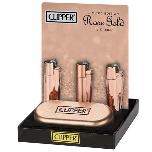 Clipper Metal Flint Rose Gold 12 Pk