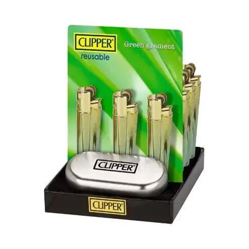 Clipper Metal Flint Green Gradient 12 Pk