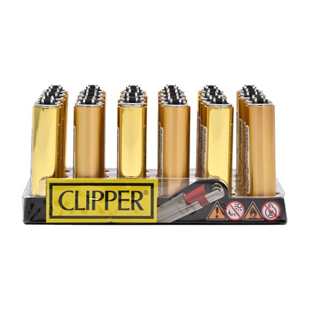 Clipper Metal Lighter Gold Mix 30 Pcs