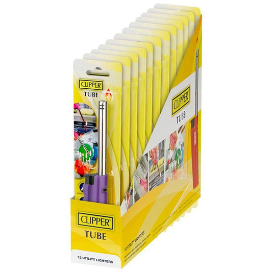 Clipper Tube Utility Lighter 12 Pcs