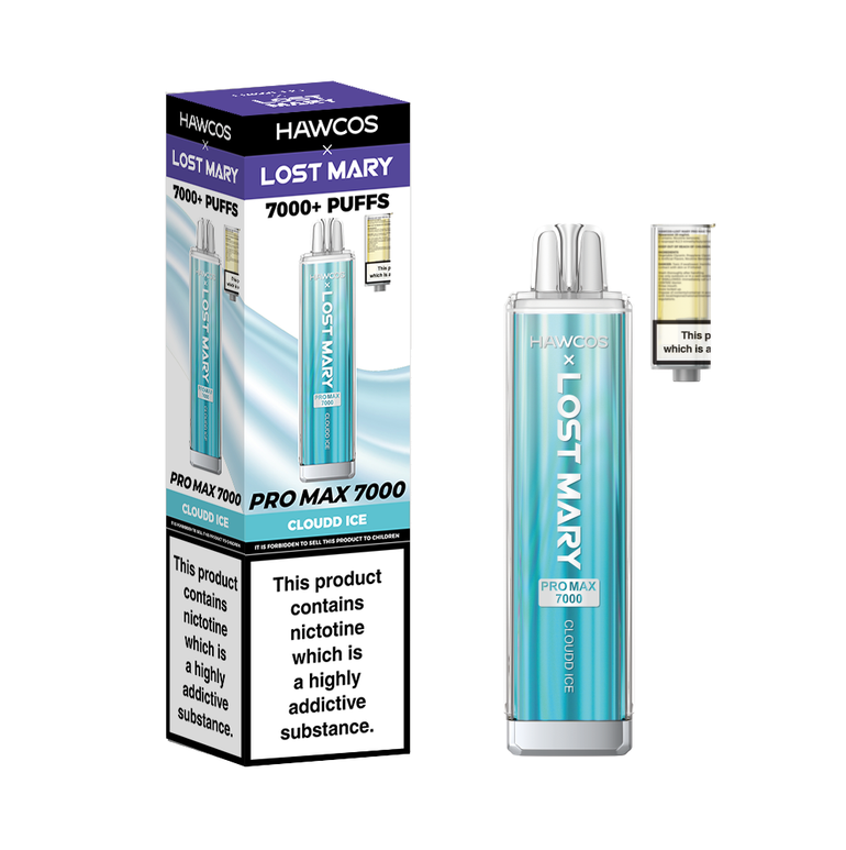 Lost Mary Pro Max Cloudd Ice 7000 Puffs Refillable Pod Kit 10 Pk