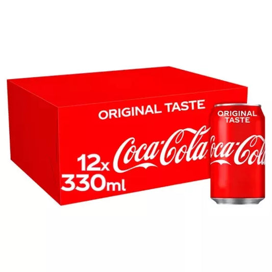 Coca Cola 330ml x 12 Can Original UK