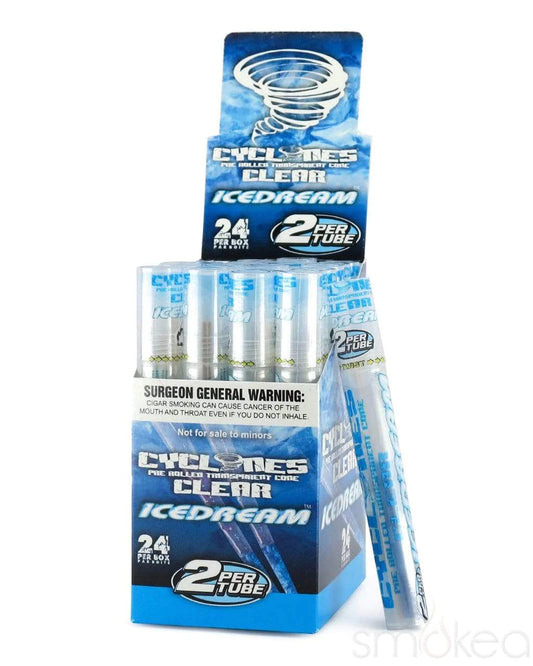 Cyclones Pre Rolled Cone Clear 24 Pk