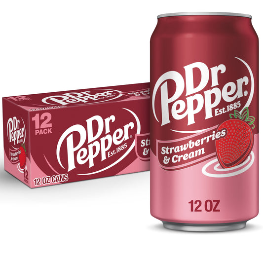 Dr Pepper Stwbry Crm 355ml x 12 Cans