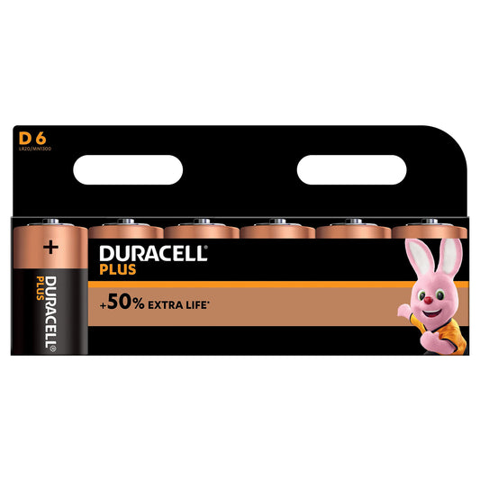 Duracell Plus 6D 6 Pk x 6 Slv = 36 Cells