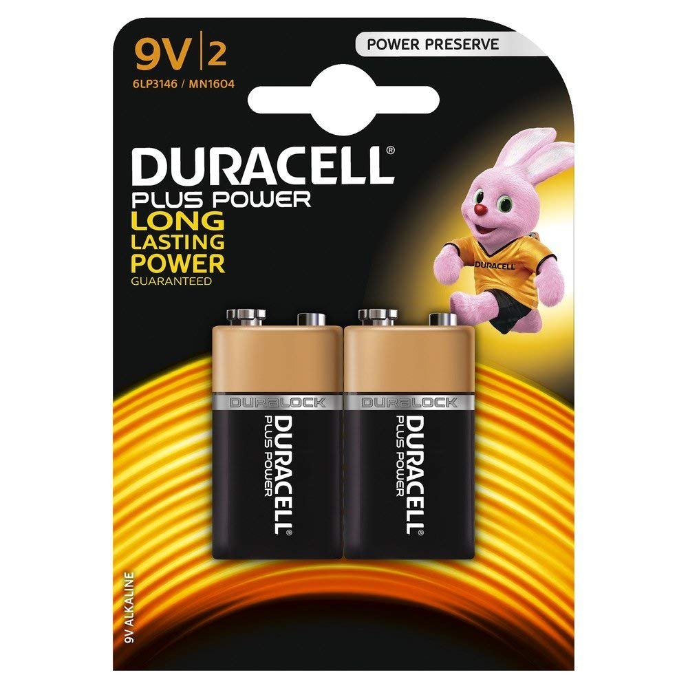 Duracell Plus 9V 2 Pk x 10 Slv = 20 Cell