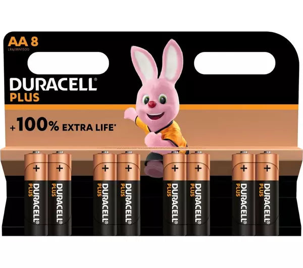 Duracell Plus AA 8 Pk x 12 Slv = 96 Cell