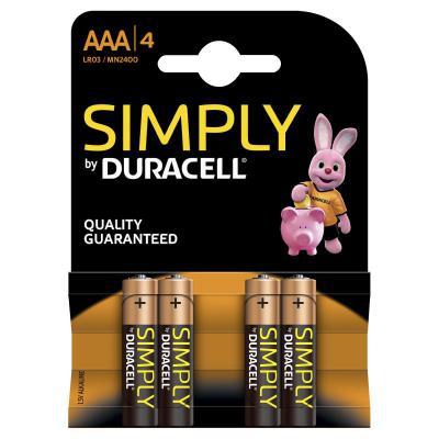 Duracell Simply AAA 4 Pk