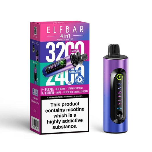 Elfbar 4 In 1 Purple Edition 3200 Puffs