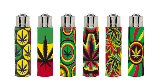 Clipper Gas Reusable Rasta Weed 30 Pcs