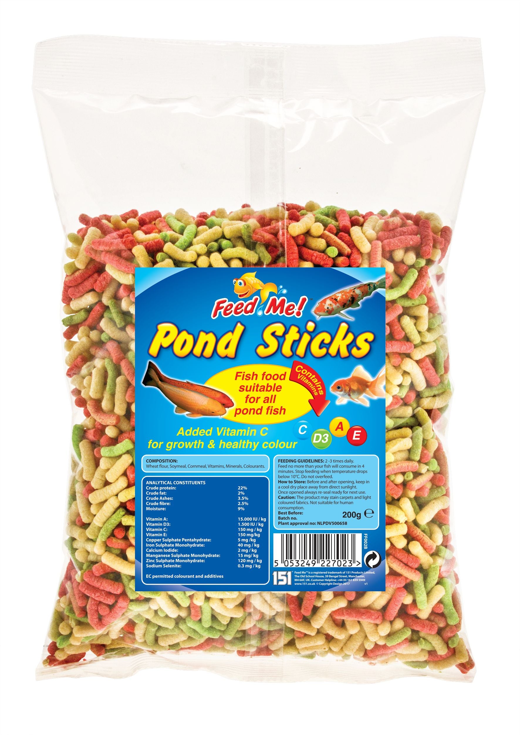 Feed Me Pond Sticks Fish Food 200g
