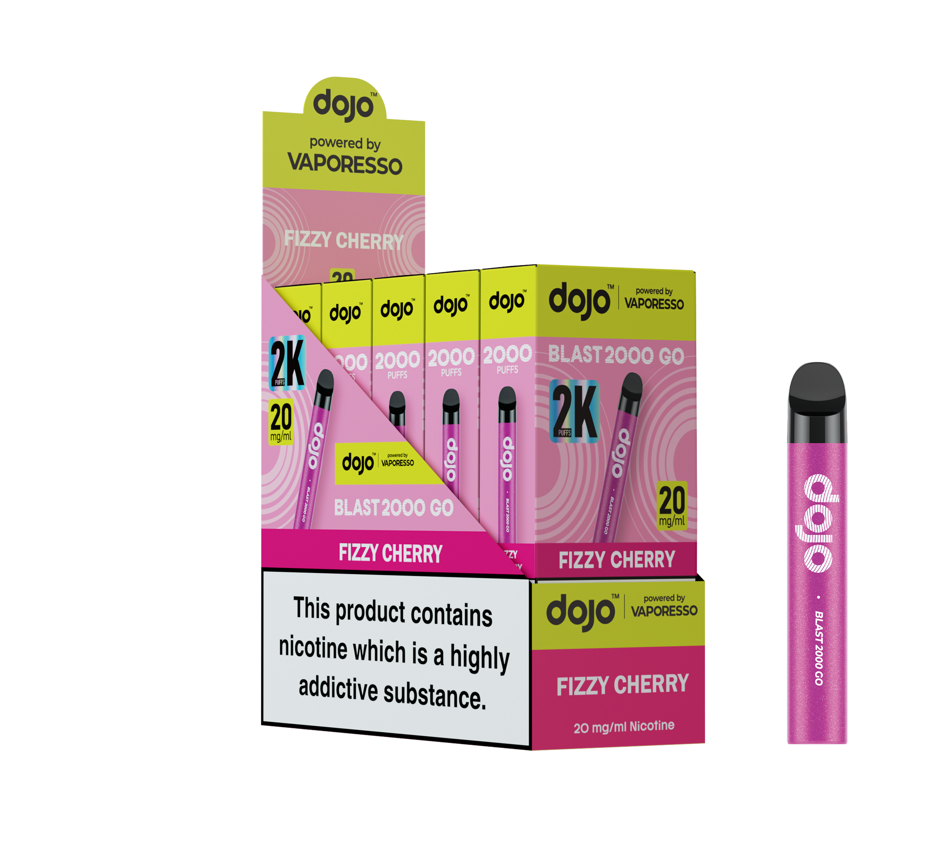Dojo Blast 2000 Go Fizzy Cherry 5 Pk