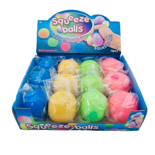 New Contrast Color Squishy Ball 12 Pcs