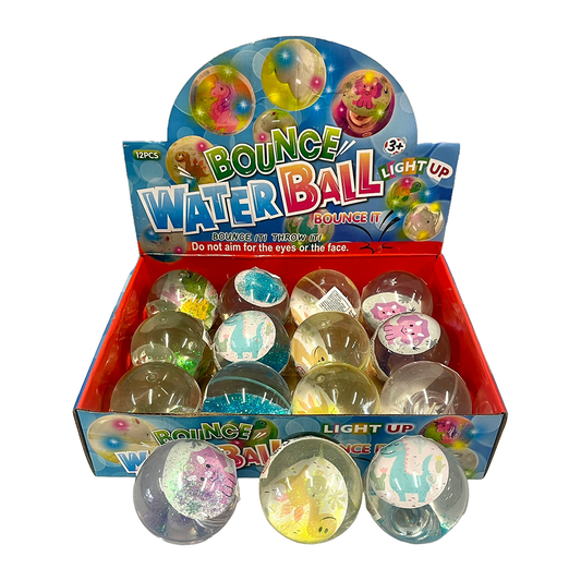 Water Bounce Ball Lightup 12 Pcs