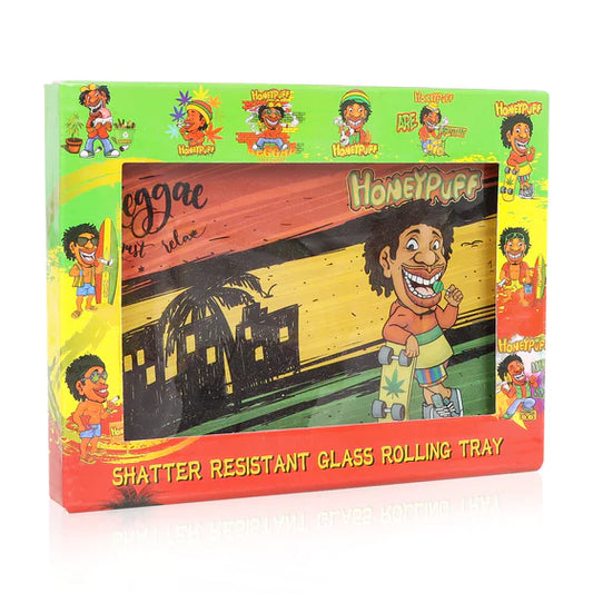 Honey Puff Reggae Glass Rolling Tray