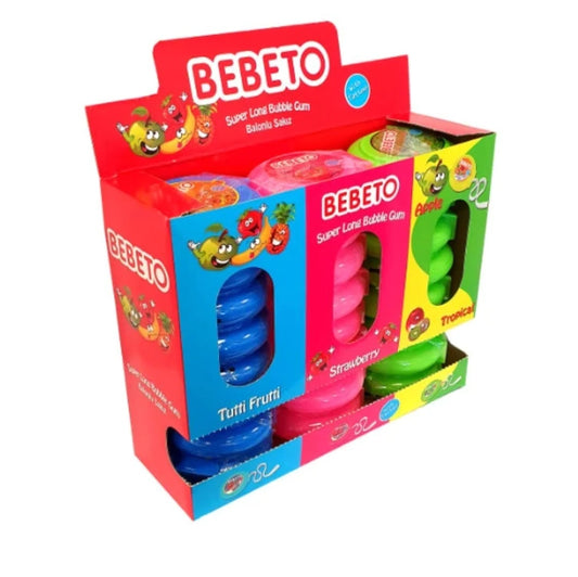 Bebeto Super Long Bubblegum 24 x 40g