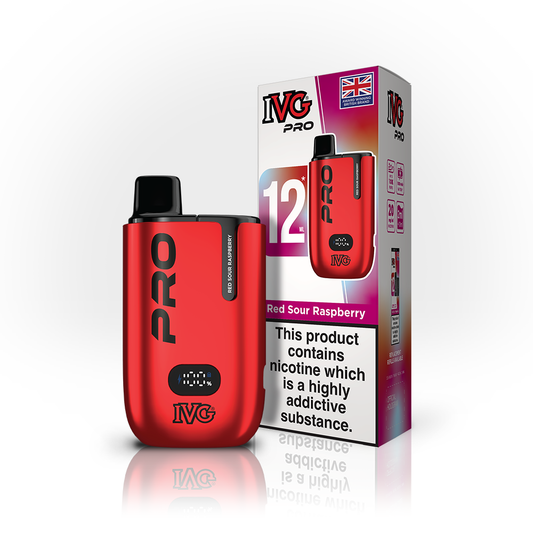 IVG Pro Red Sour Raspberry 10K Puffs 1000mAh Recha