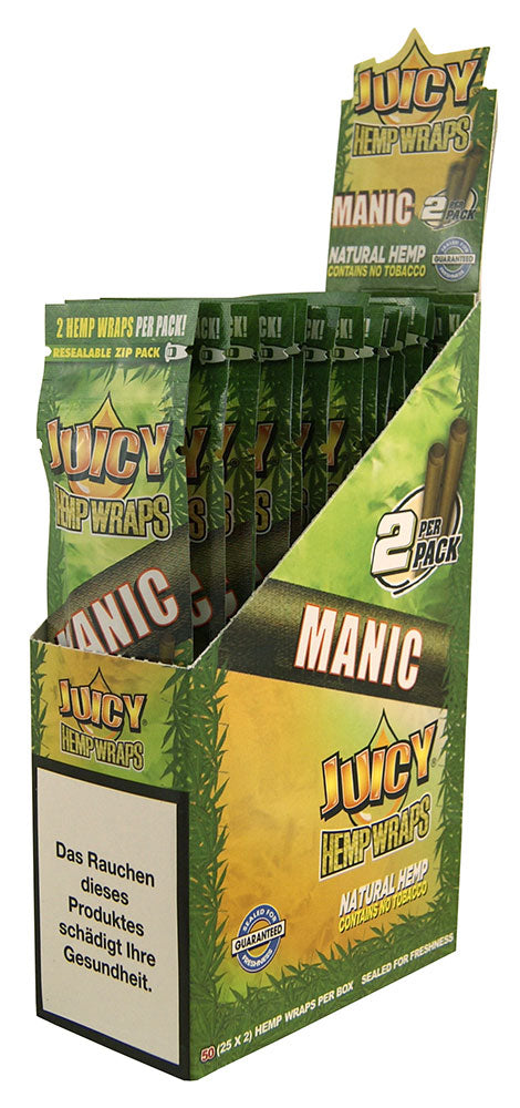 Juicy Hemp Wraps Manic 25 Pk