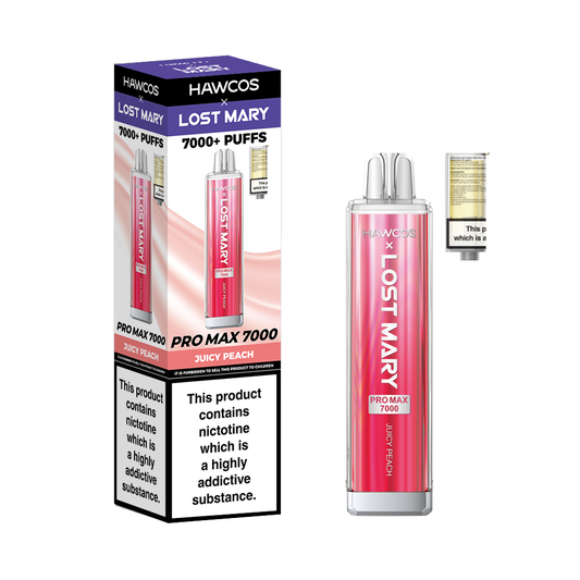 Lost Mary Pro Max Juicy Peach 7000 Puffs Refillable Pod Kit 10 Pk