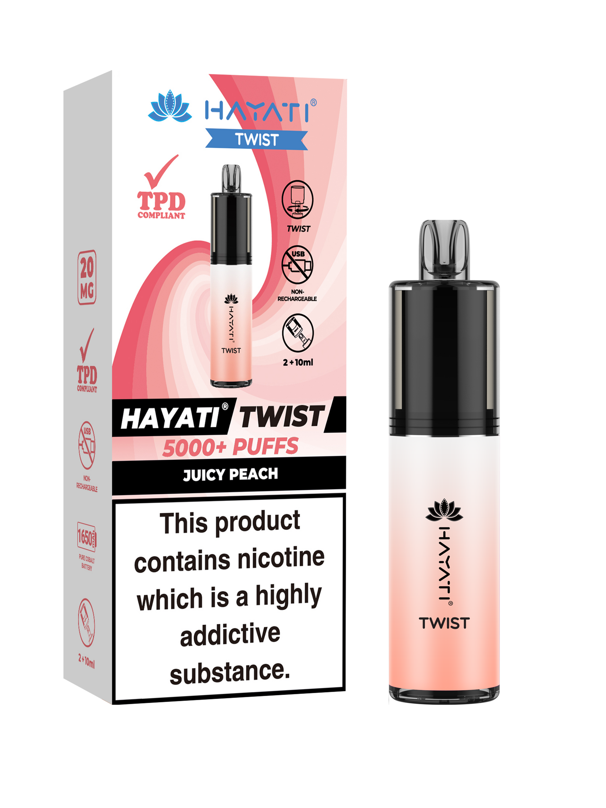 Hayati Twist Juicy Peach 5 Pk