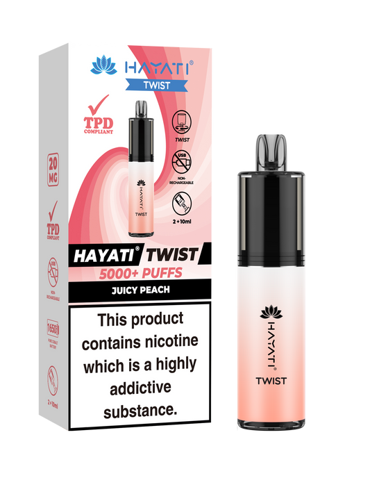 Hayati Twist Juicy Peach 5 Pk