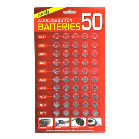 Keep It Handy Alkaline Button Btry 50 Pk