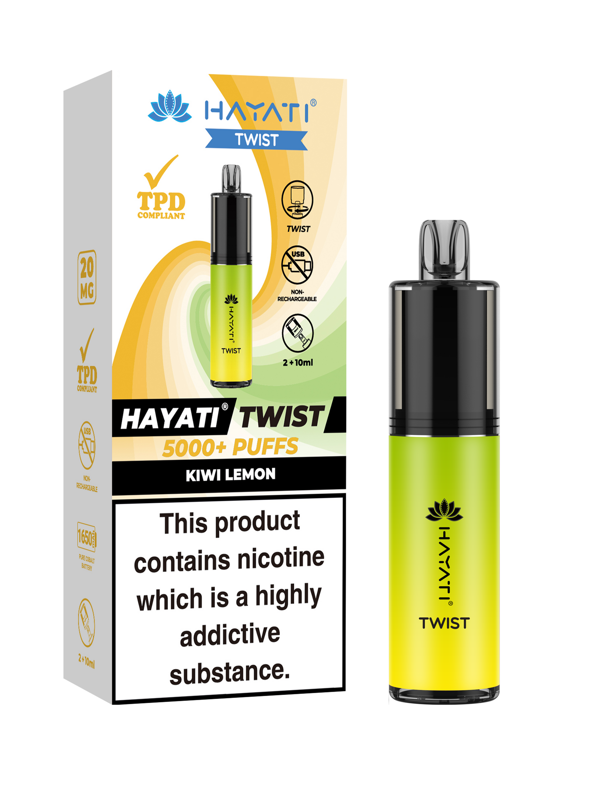 Hayati Twist Kiwi Lemon 5 Pk