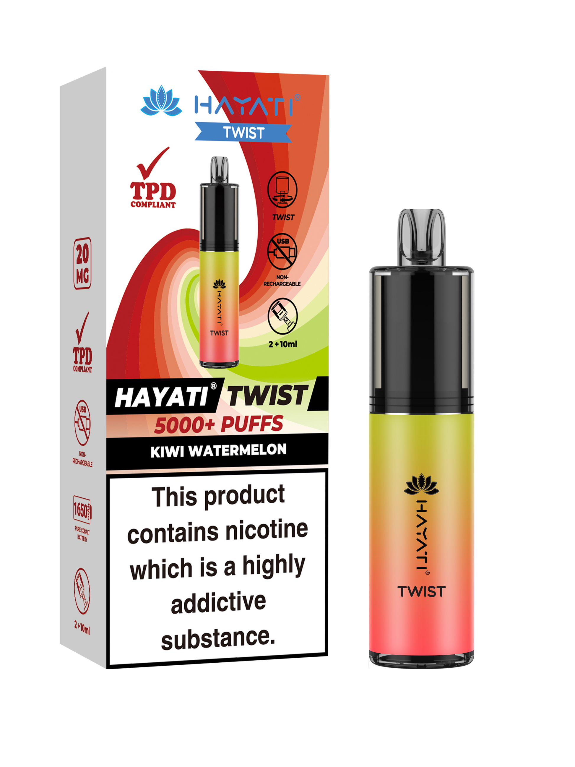 Hayati Twist Kiwi Watermelon 5 Pk