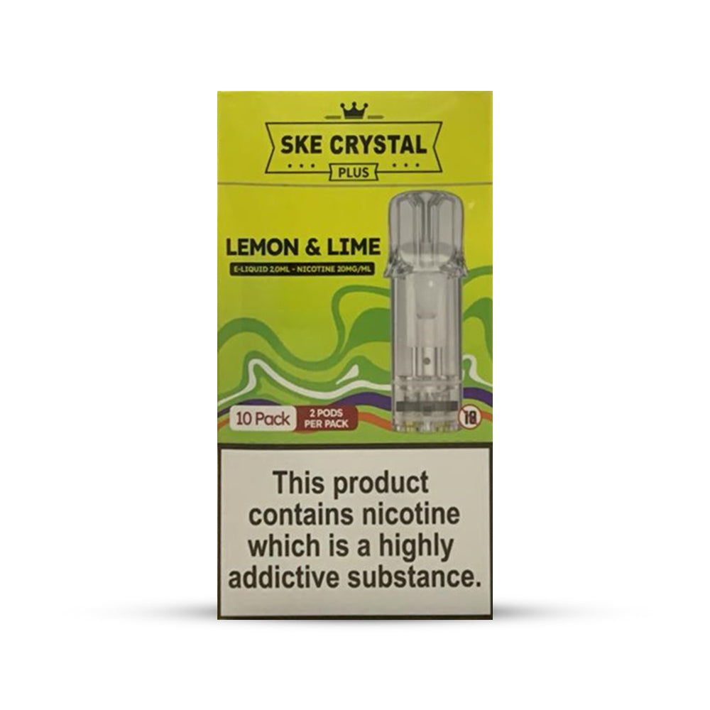 SKE Crystal 2 Pods x 10 Pk Lemon & Lime