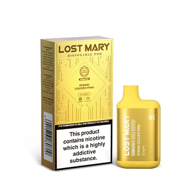 Lost Mary BM600 Gold Edition Straw Golden Pina