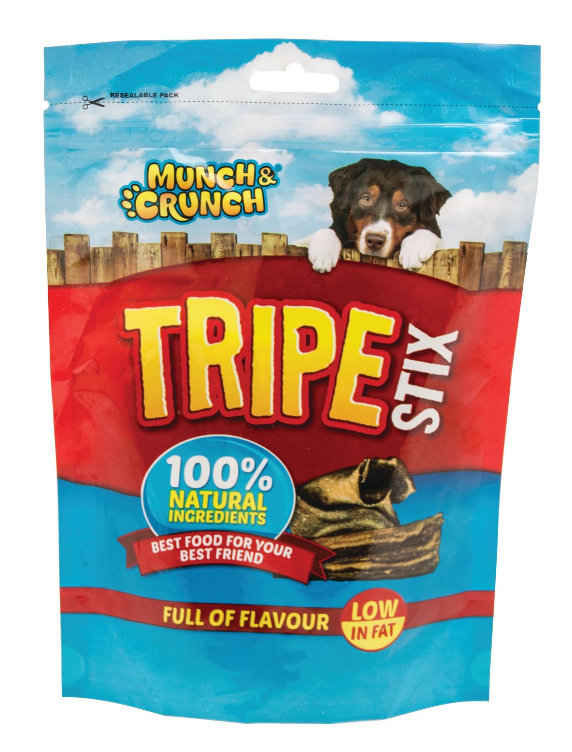 Munch & Crunch Tripe Stix Dog 100g