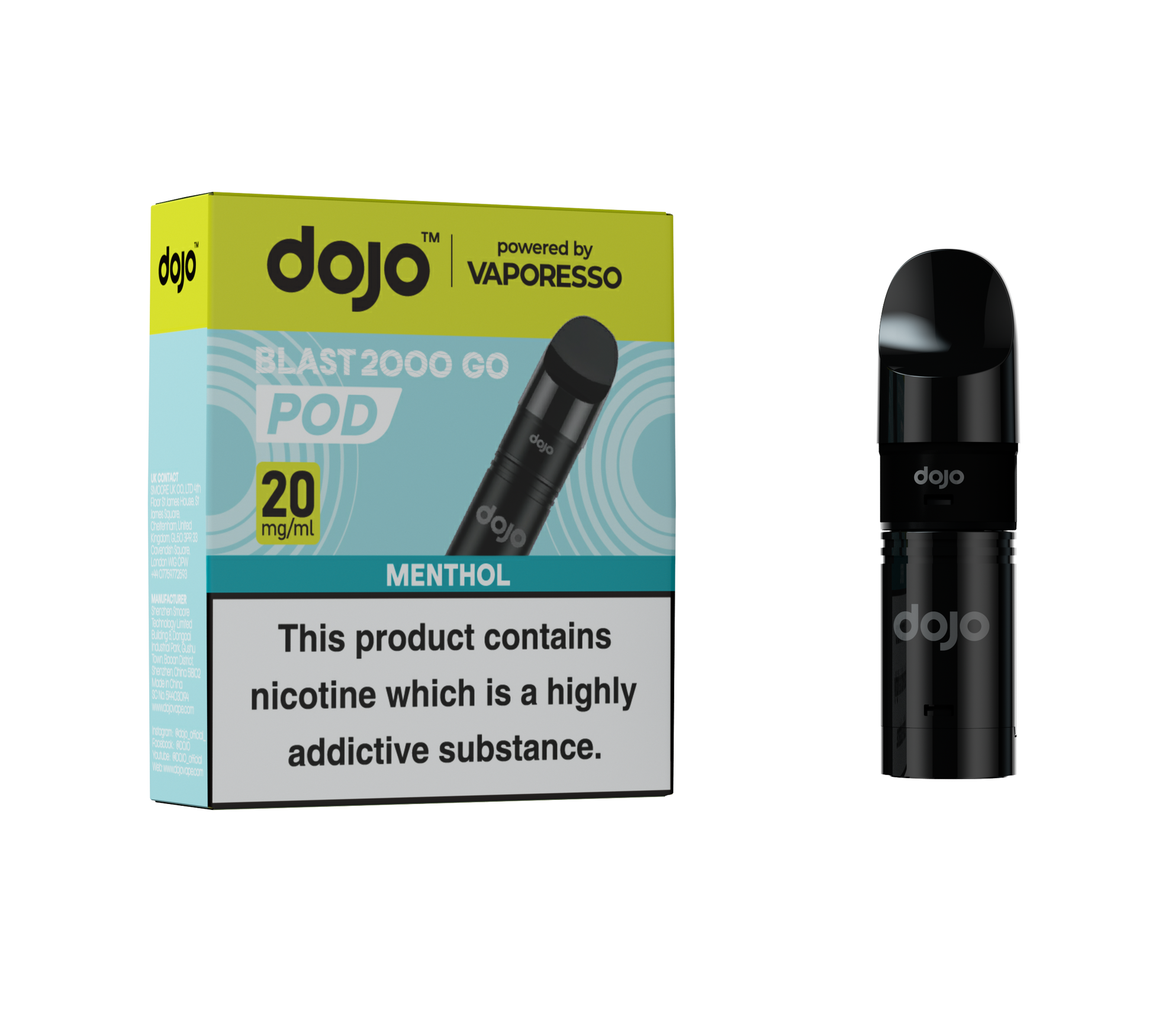 Dojo Blast 2K Go Pod 5 Pcs Menthol