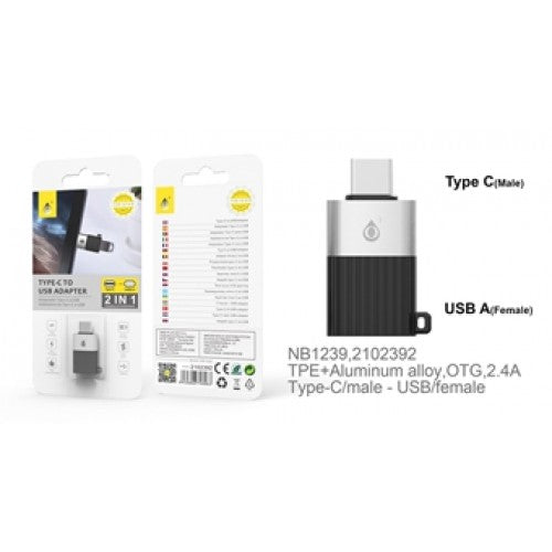 One Plus Type-C to USB Adapter Black